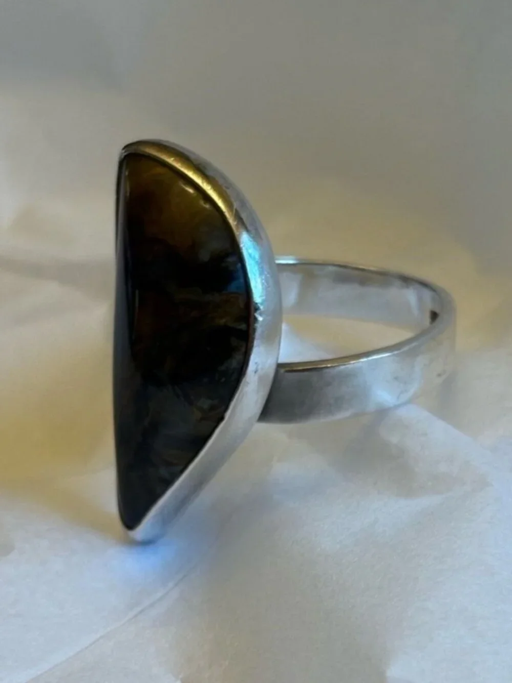 Vintage Signed MICHAEL 925 Sterling Silver Chunky Statement Ring